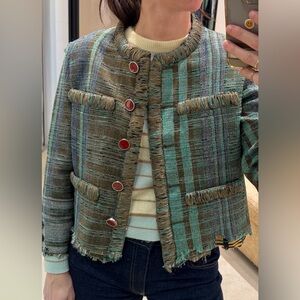 Chanel ss26 by Blazy Green Tweed Jacket 36